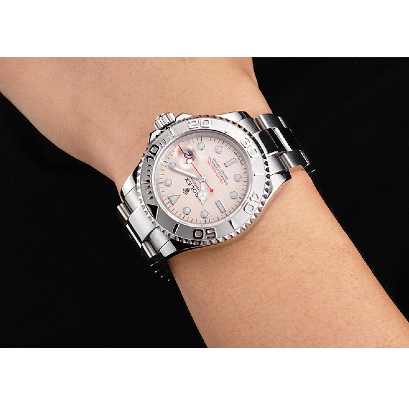 Rolex aaa copy Dial Yacht-Master Swiss Steel Bracelet And Champagne Stainless Case Rolex 0623